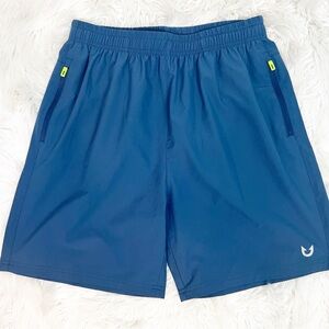 NORTHYARD NAVY BLUE ELASTIC WAIST WITH DRAWSTRING SHORTS MENS SZ MEDIUM